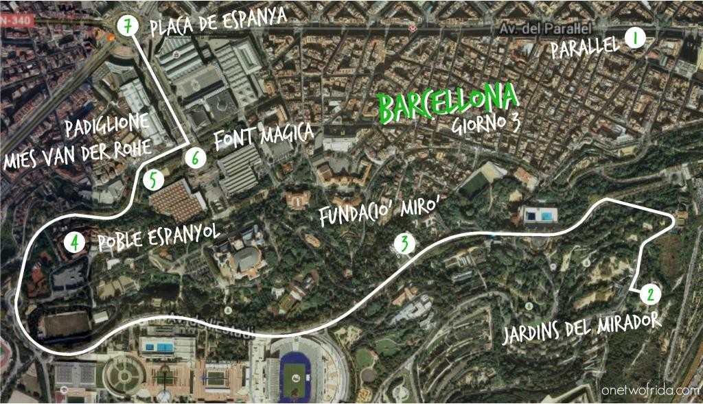 Itinerario di 3 giorni a Barcellona - terzo giorno - Montjuic