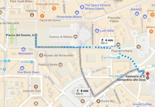 Mappa - San Bernardino alle Ossa